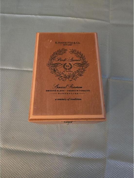 Other - K. Hansotia & Co. Park Avenue by Gurkha Special Reserve Wooden Cigar Box